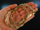 Around 1965! Vintage necklace in braided silver 925 gold plated