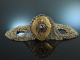 Salzburg um1950! Traumhafte Dirndl Trachten Kropf Kette Granat Silber 835 vergoldet