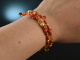 Fancy Coral! Armband 2reihig Silber 925 vergoldet Koralle Citrin