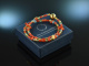 Fancy Coral! Armband 2reihig Silber 925 vergoldet Koralle Peridot Apatit