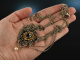 Around 1950! Beautiful traditional costumes Dirndl necklace garnet pearl silver 835 gold plated