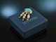 Around 1985! Beautiful Turquoise Pendant Gold 585 Diamonds Akoya Cultured Pearls