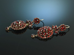 Vienna around 1870! Pretty Garnet Traditional Earrings...
