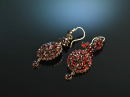 Vienna around 1870! Pretty Garnet Traditional Earrings...