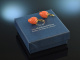 Cute Strawberries! Large italian coral strawberry earrings silver gilded handmade