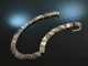 Around 1960! Cool vintage necklace silver 925 gold plated grey mother of pearl inlays