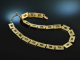 Around 1960! Cool vintage necklace silver 925 gold plated grey mother of pearl inlays