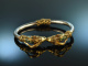 Around 1970! Chic Vintage Aries Bangle Silver 900 Gold Plated Enamel Bangle