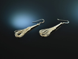 Around 1970! Cool long vintage waterfall necklace and...