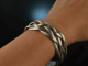 Elegant Satin Silver! Sch&ouml;nes geflochtenes Armband um 1975 Silber 835