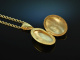 Around 1960! Pretty medallion pendant with chain silver 925 gold-plated