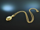 Around 1960! Pretty medallion pendant with chain silver 925 gold-plated
