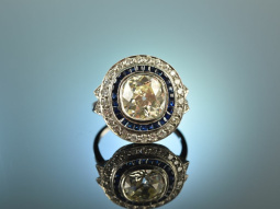 Um 1920! Feinster Art Deco Platin Ring Altschliff Diamant...