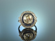 Um 1920! Feinster Art Deco Platin Ring Altschliff Diamant ca. 2,9 ct Saphire