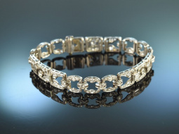 Um 1920! Edelstes Art Deco Armband Platin Diamanten ca. 5,5 ct