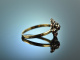 Um 1900! Zarter B&ouml;hmischer Granat Ring Gold 333 Silber