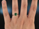 Munich around 2010! Dream Emerald Solitaire Ring ca. 1,6 ct White Gold 750