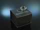 Munich around 2010! Dream Emerald Solitaire Ring ca. 1,6 ct White Gold 750