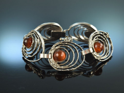 Perli Design um 1968! Cooles Sixties Armband Silber 835...