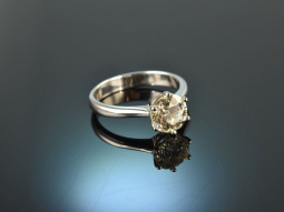 My Love! Gro&szlig;er Altschliff Diamant Solit&auml;r Verlobungs Ring 1,7 ct Wei&szlig; Gold 750