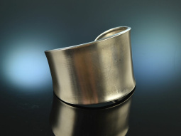 Around 1970! Cool vintage bangle silver 925 satined