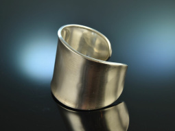 Around 1970! Cool vintage bangle silver 925 satined