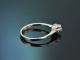 Um 1970! Feiner Brillant Verlobungs Ring aus Weissgold 585