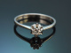Um 1970! Feiner Brillant Verlobungs Ring aus Weissgold 585