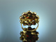 Um 1935! Imposanter historischer Granat Ring Gelb Gold 333