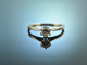 My Love! Klassischer Vintage Verlobungs Ring Brillant 0,22 ct Wei&szlig; Gold 750