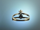My Love! Klassischer Vintage Verlobungs Ring Brillant 0,22 ct Wei&szlig; Gold 750