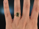 Around 1970! Elegant Vintage Engagement Ring Sapphire Diamonds Gold 585