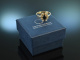 Around 1970! Elegant Vintage Engagement Ring Sapphire Diamonds Gold 585