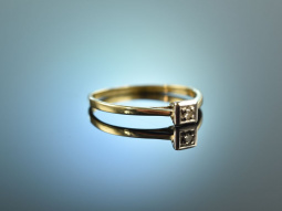Tender Love! Sehr zarter Diamant Ring Gelb Gold 585...
