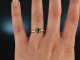 Around 1965! Elegant Vintage Engagement Ring Sapphire Diamonds Gold 750