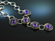 Georg Kramer um 1960! Sensationelles Vintage Design Collier Silber Amethyste signiert