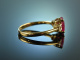 Edler Klassiker! Eleganter Rubin Brillant Ring Gold 750