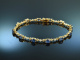 Leuchtendes Blau! Sch&ouml;nes Saphir Brillant Armband Gold 750