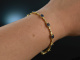 Leuchtendes Blau! Sch&ouml;nes Saphir Brillant Armband Gold 750