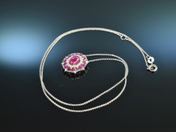 Timelessly beautiful! Classic Ruby Brilliant Pendant with...