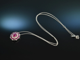 Timelessly beautiful! Classic Ruby Brilliant Pendant with...