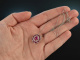 Timelessly beautiful! Classic Ruby Brilliant Pendant with Chain White Gold 750