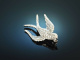 The early bird! Feinste Schwalben Brosche Brillanten 2,45 ct Wei&szlig; Gold 750