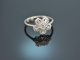 Flower Power! H&uuml;bscher Ring Brillanten Diamanten 0,35 ct Wei&szlig; Gold 750