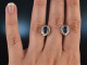 Edles Blau! Feinste klassische Saphir Diamant Ohrringe Wei&szlig; Gold 750