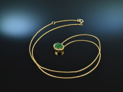 Fine Emerald! Zarter Smaragd Diamant Anh&auml;nger mit...