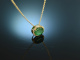 Fine Emerald! Zarter Smaragd Diamant Anh&auml;nger mit Kette Gold 750