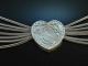 Munich around 1980! Chic Vintage Trachten Dirndl necklace heart motif silver 925