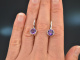Vivid Violet! Elegant earrings Amethysts White Gold 750