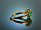 Fine Emerald! Eleganter Smaragd Brillant Ring Gold 750